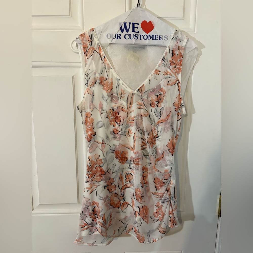 White House Black Market Floral Blouse